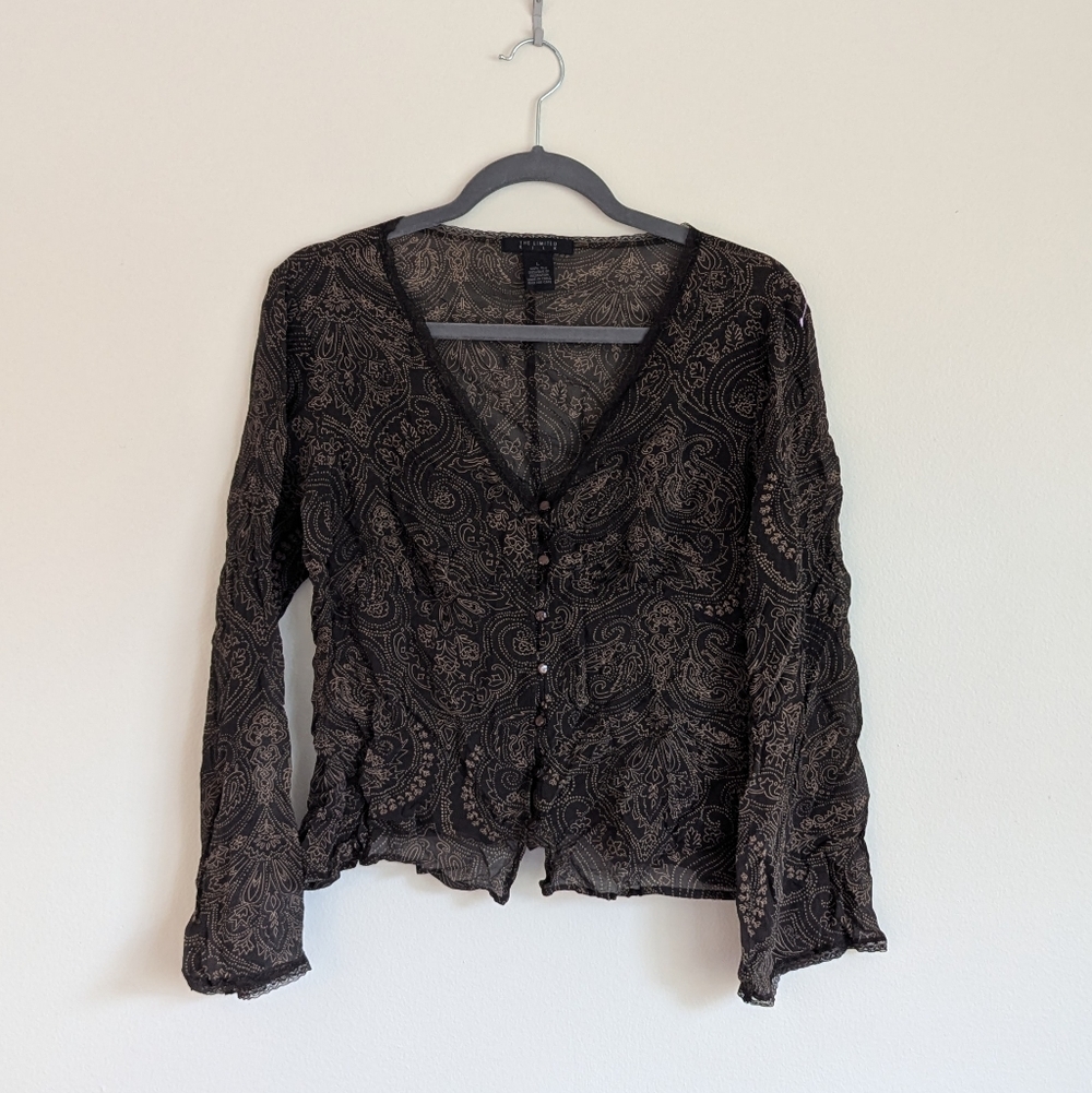 Black Paisley Women's Top